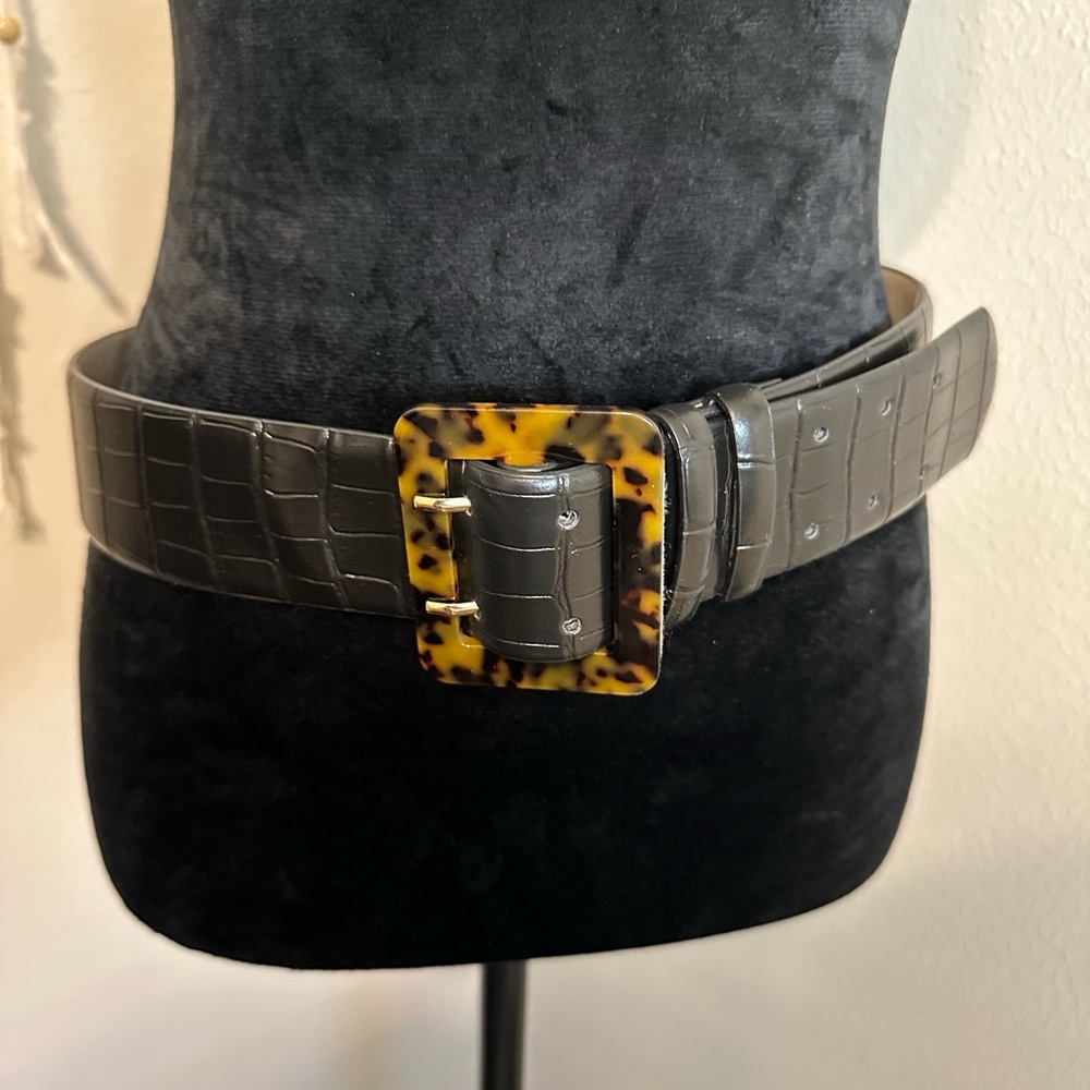Vince Camuto Croc-Embossed Belt